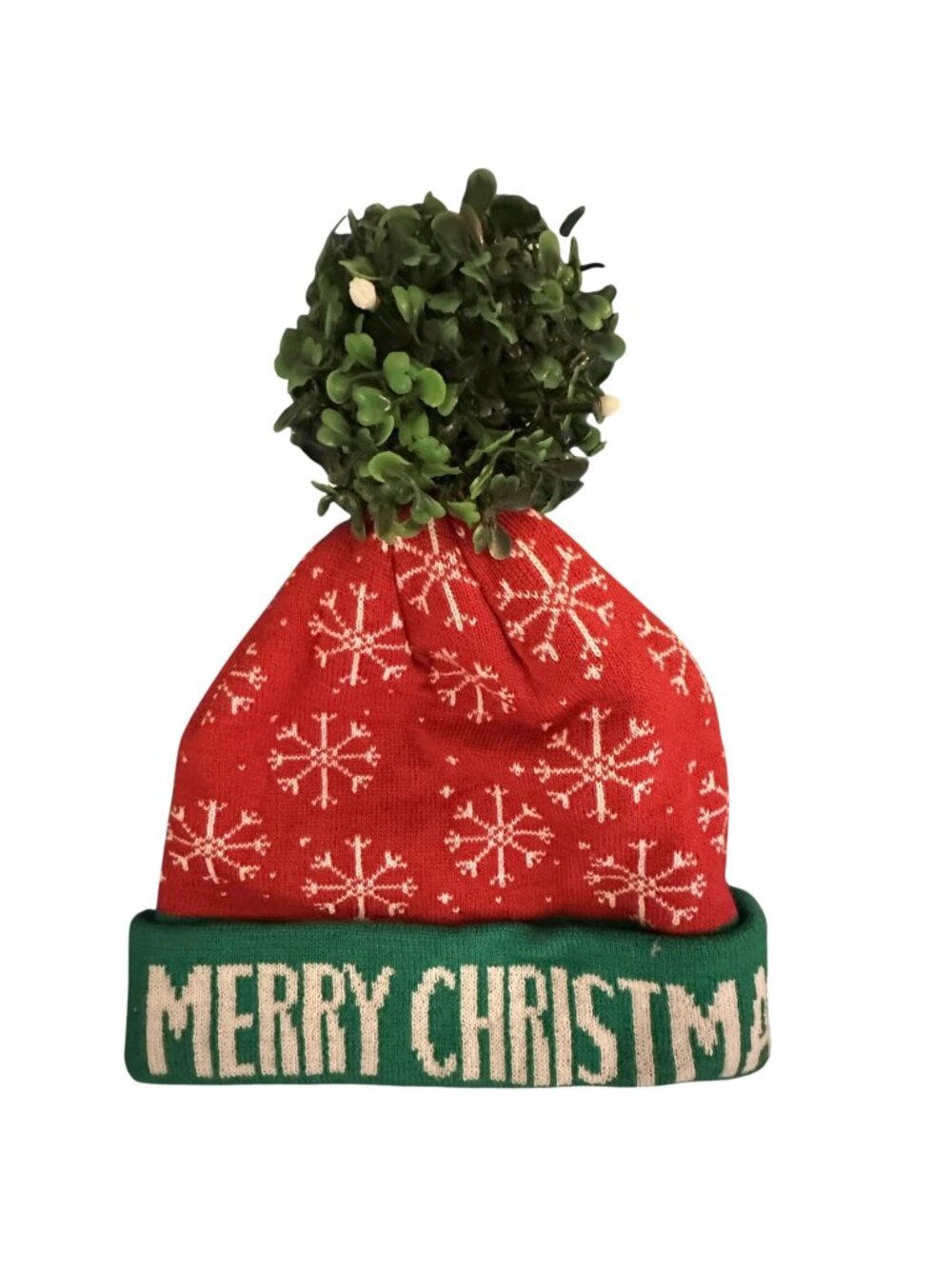 Mistletoe Sweater Hat Kiss Me Merry Christmas Red Green Christmas Adult
